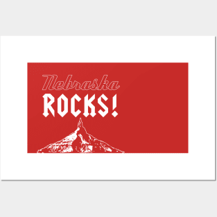 Nebraska Rocks T-shirt by Corn Coast Posters and Art